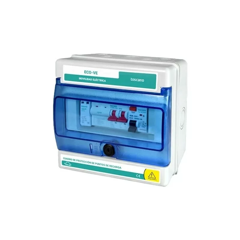 Cuadro cargador coche electrico toscano 32A - Monofasico - Wsolar.Shop
