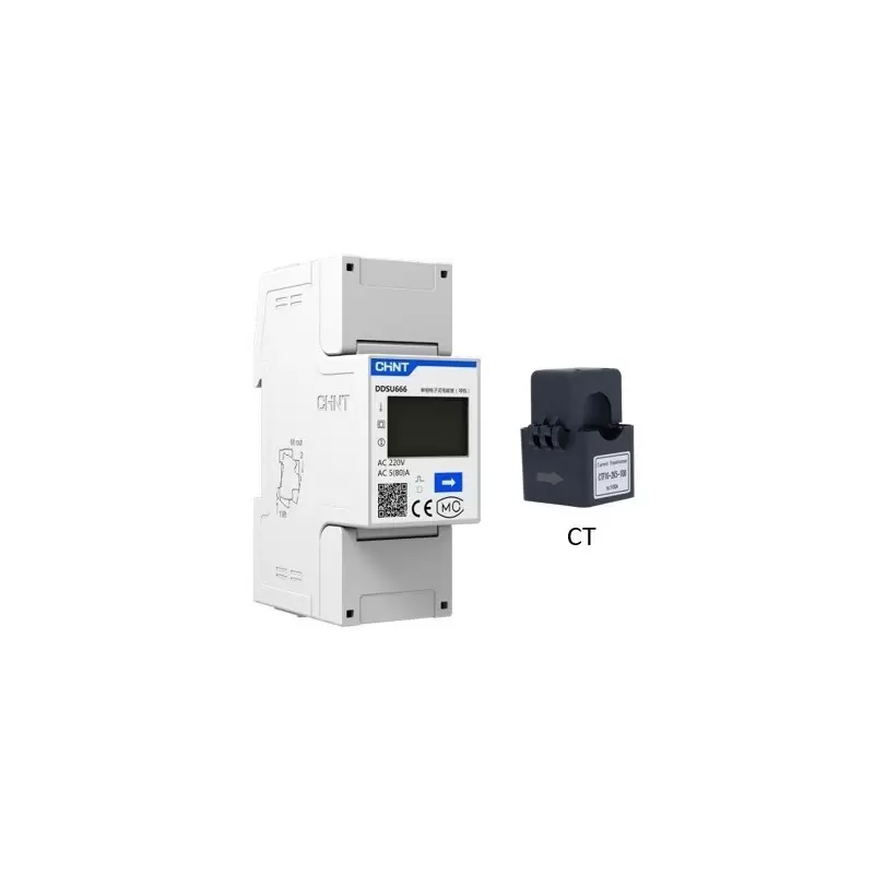 Chint Saj DDSU666 Slimme Meter Omvormers H1 Enkelfasig + klem - Wsolar.Shop