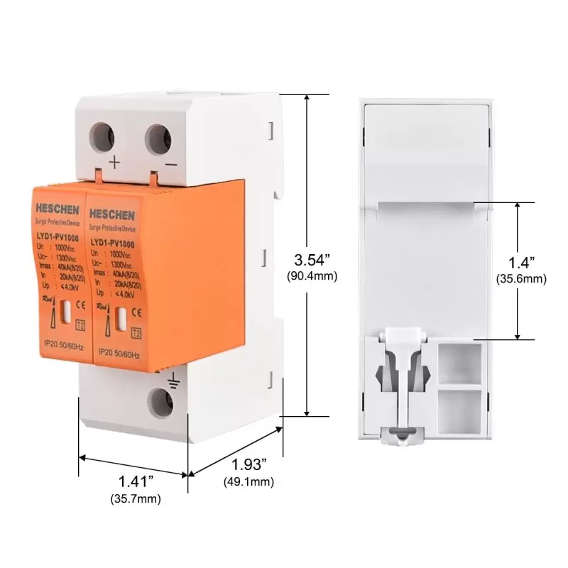 Proteccion de sobretension Heschen OVP DC 1000 - Wsolar.Shop