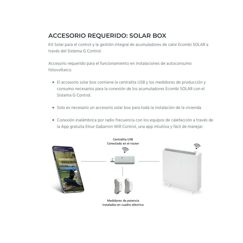 Acumulador de calor Gabarron Ecombi Pro con wifi. Eco30-Pro