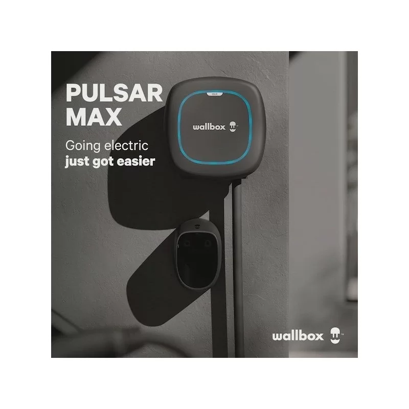 Wallbox Pulsar Max OCPP 7.4 Cable 5m Negro - Wsolar